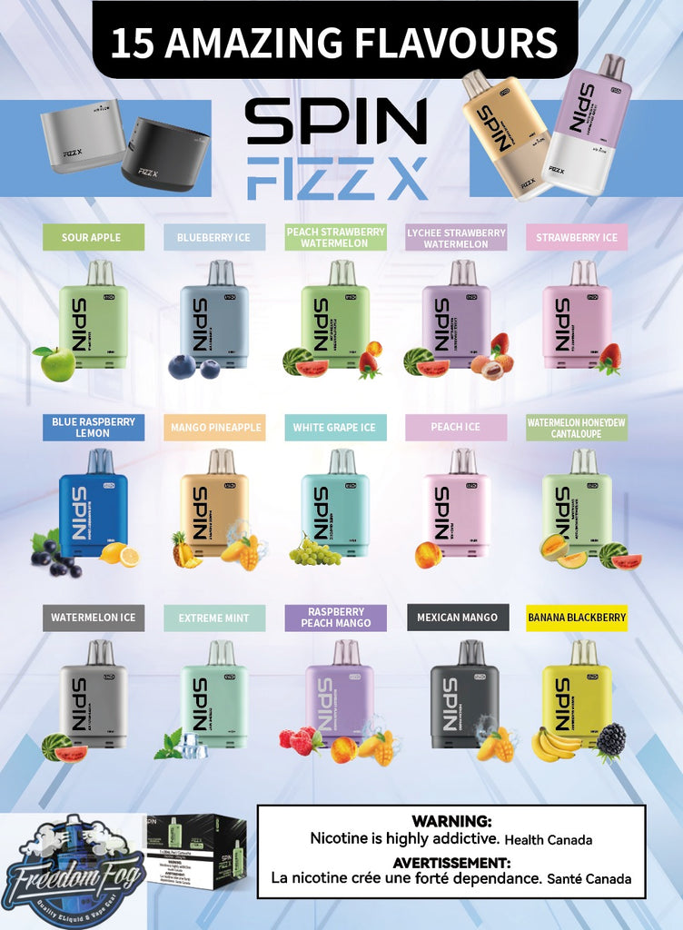 Spin Fizz X Flavour Pods Freedom Fog Spin Fizz X Flavour Pods Freedom Fog